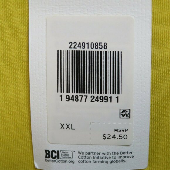 Levis Graphic T-Shirt Mens XXL Yellow New NWT Spellout Short Sleeve Tee - Picture 4 of 5